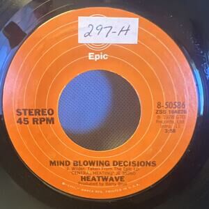 Heatwave Mind Blowing Decisions / Beat Your Booty 45 Soul EX! ULTRASONIC CLEAN!
